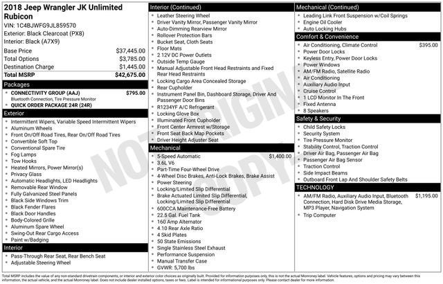 2018 Jeep Wrangler JK Unlimited Rubicon 4x4