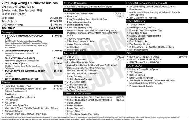 2021 Jeep Wrangler Unlimited Rubicon 4X4