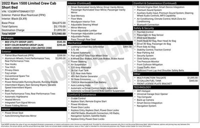 2022 RAM 1500 Limited Crew Cab 4x4 5'7" Box