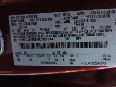 2022 Ford Escape SEL