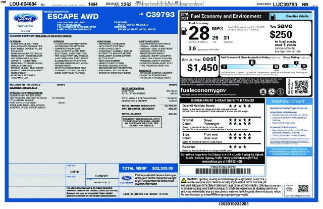 2020 Ford Escape SEL