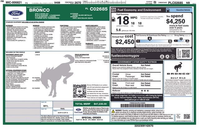 2023 Ford Bronco Black Diamond