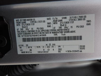 2017 Ford F-150 LARIAT