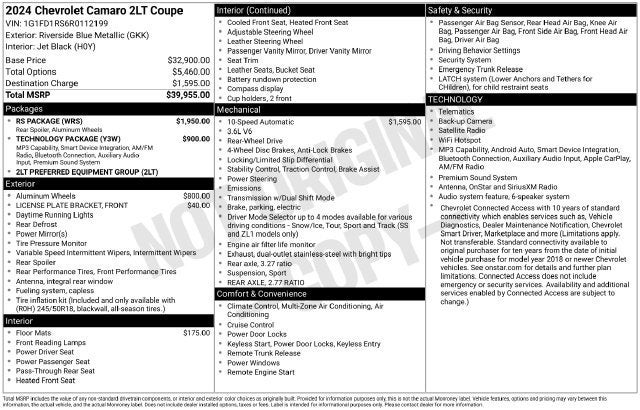2024 Chevrolet Camaro 2LT