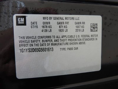 2016 Chevrolet Corvette Z06 Z06 2LZ