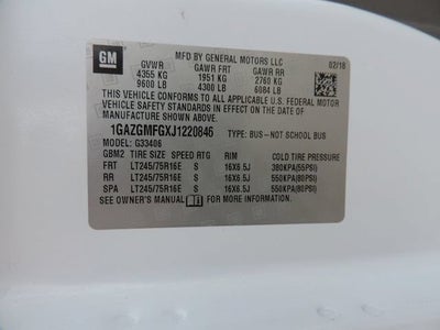 2018 Chevrolet Express Passenger 3500 LT