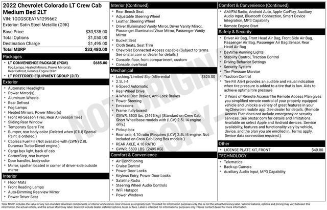 2022 Chevrolet Colorado LT