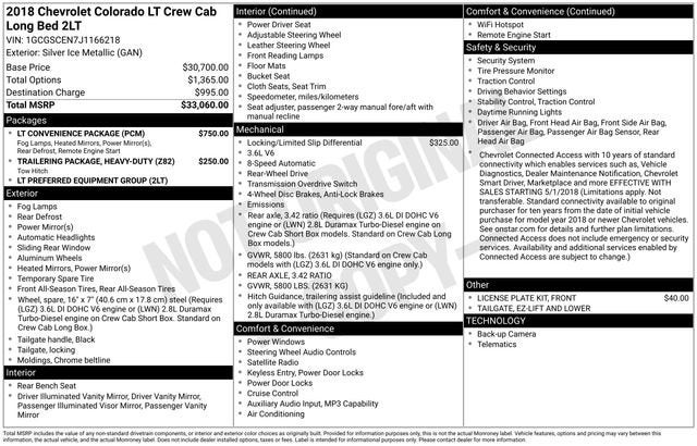 2018 Chevrolet Colorado 2WD LT