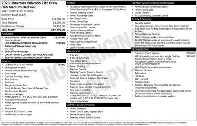 2020 Chevrolet Colorado 4WD ZR2