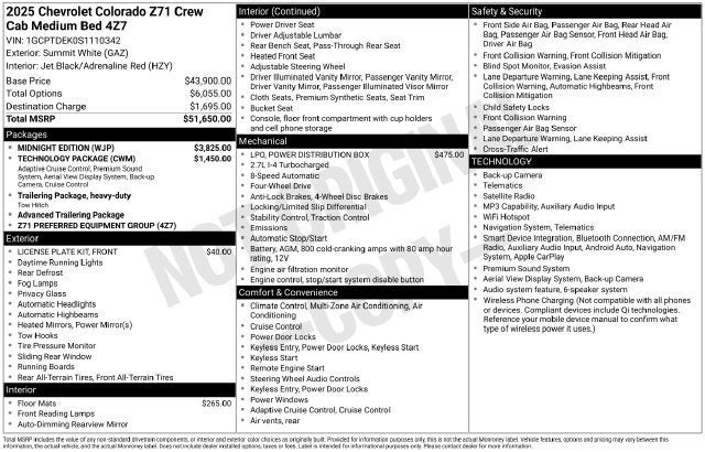 2025 Chevrolet Colorado Z71