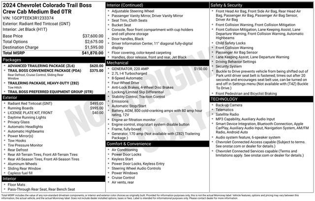 2024 Chevrolet Colorado Trail Boss