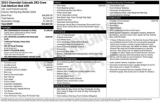 2023 Chevrolet Colorado 4WD ZR2