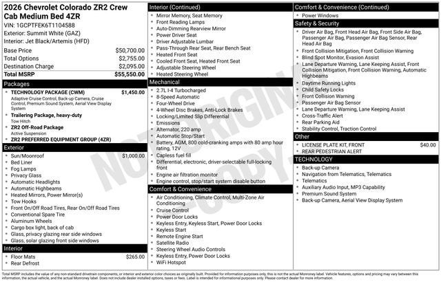 2026 Chevrolet Colorado ZR2