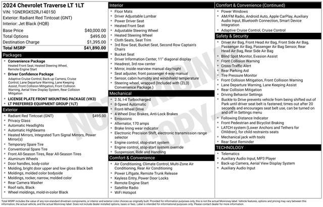 2024 Chevrolet Traverse LT