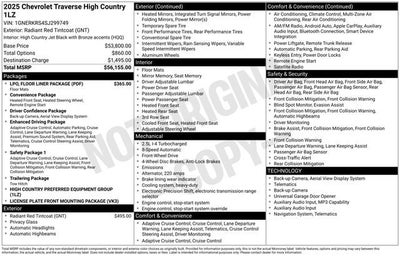 2025 Chevrolet Traverse High Country