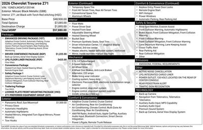 2026 Chevrolet Traverse Z71