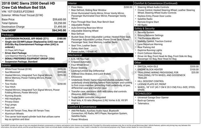 2018 GMC Sierra 2500 HD Denali
