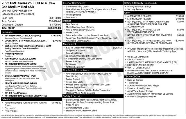 2022 GMC Sierra 2500 HD AT4