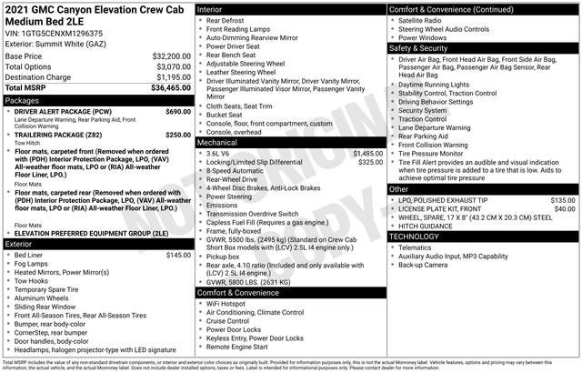 2021 GMC Canyon 2WD Elevation