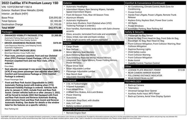 2022 Cadillac XT4 Premium Luxury