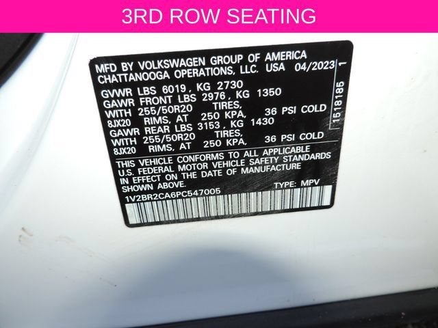 2023 Volkswagen Atlas 3.6L V6 SEL