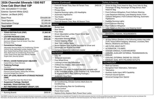 2026 Chevrolet Silverado 1500 RST