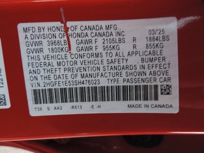 2025 Honda Civic Si SI