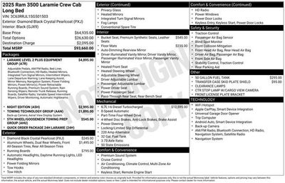 2025 RAM 3500 Laramie Crew Cab 4x4 8' Box