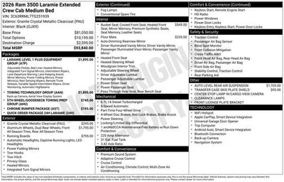 2026 RAM 3500 Laramie Mega Cab 4x4 6'4" Box