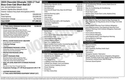 2025 Chevrolet Silverado 1500 LT Trail Boss