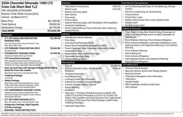 2026 Chevrolet Silverado 1500 LTZ