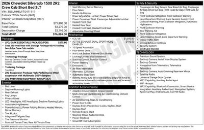 2026 Chevrolet Silverado 1500 ZR2
