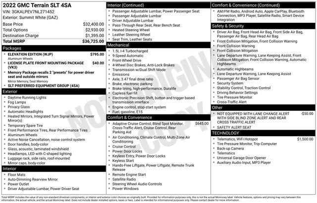 2022 GMC Terrain SLT