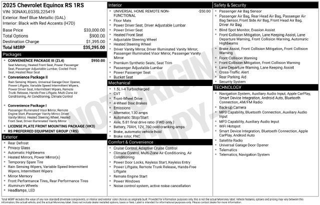 2025 Chevrolet Equinox RS