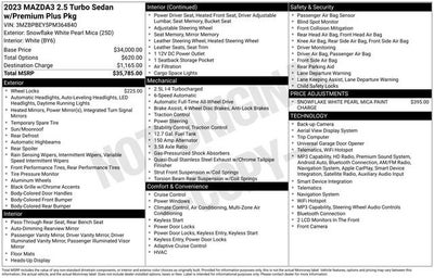 2023 Mazda Mazda3 Sedan 2.5 Turbo Premium Plus