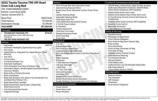2022 Toyota Tacoma 4WD SR5