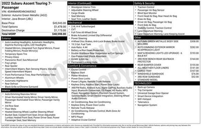 2022 Subaru Ascent Touring