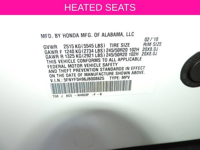 2018 Honda Pilot Touring