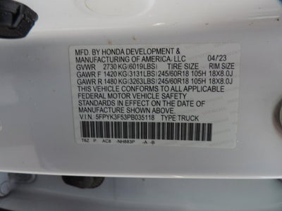 2023 Honda Ridgeline RTL
