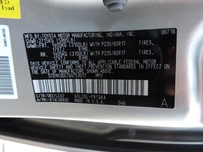 2016 Toyota Sienna XLE 8 Passenger