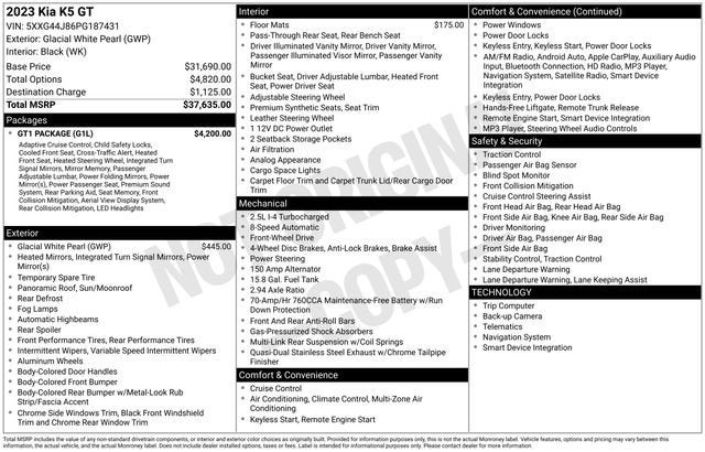 2023 Kia K5 GT