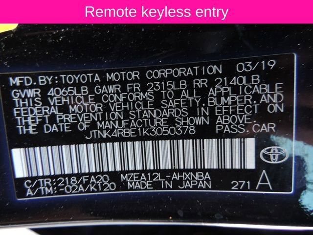 2019 Toyota Corolla Hatchback SE