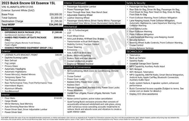 2023 Buick Encore GX Essence