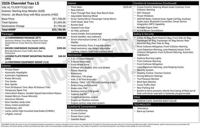 2026 Chevrolet Trax LS