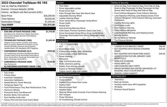 2023 Chevrolet Trailblazer RS