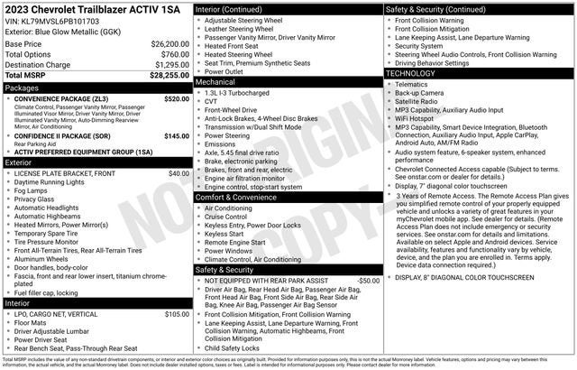 2023 Chevrolet Trailblazer ACTIV