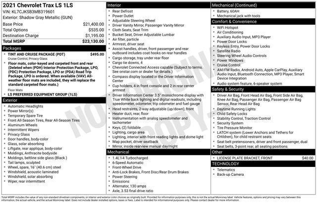 2021 Chevrolet Trax LS