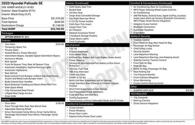 2020 Hyundai Palisade SE