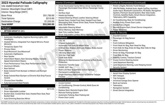 2023 Hyundai Palisade Calligraphy