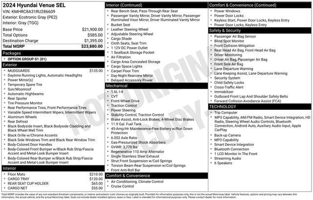 2024 Hyundai Venue SEL